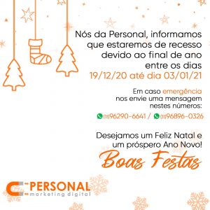 Personal aviso de Recesso